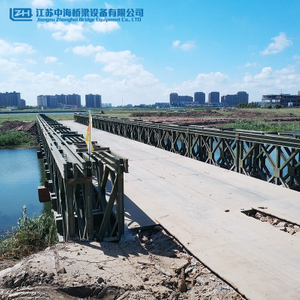 Fabricación de puente Bailey reforzado de doble capa y doble hilera 